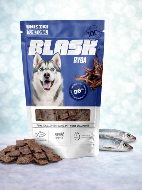 Uniszki Blask - smaczki dla psa na sierść i skórę – Ryba - 90g