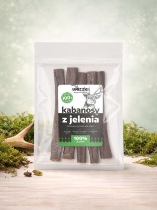 Uniszki kabanosy z jelenia dla psa 100g