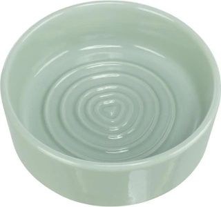 Viviana, miska ceramiczna dla psa z serduszkiem - szałwiowa, 0.8 l/ 16 cm