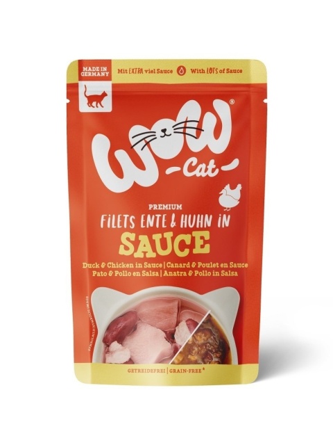 WOW CAT Filets Ente Huhn in sauce - kawałki kaczki i kurczaka w sosie (85g)