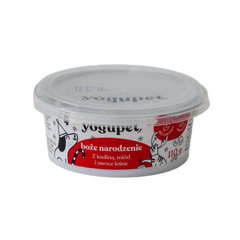 Yogupet Xmas – świąteczny jogurt dla psa i kota – miód i owoce leśne 110 g