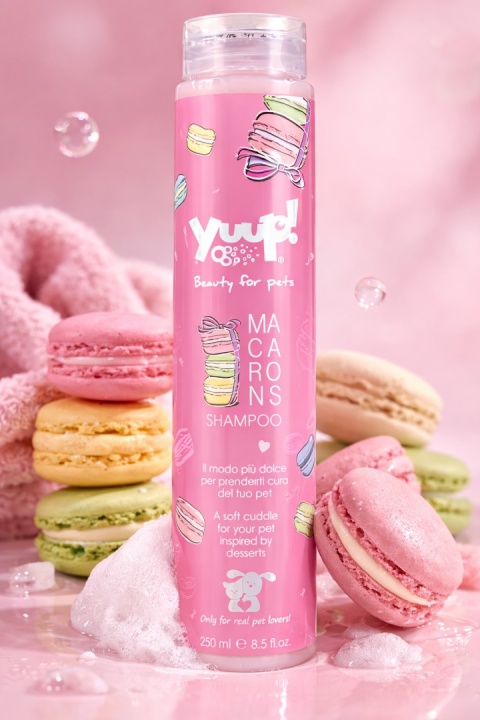 Yuup! Macarons Shampoo 250ml - perfumowany szampon dla psa i kota, słodkie makaroniki