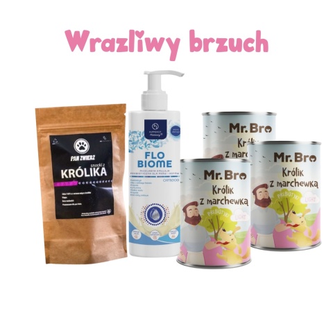 Zestaw na wrażliwy brzuch dla psa