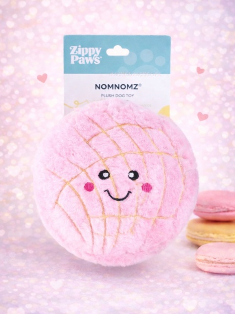 Zippy paws -NomNomz®- Pink Pan Dulce -pluszowa zabawka dla psa - różowe ciasteczko