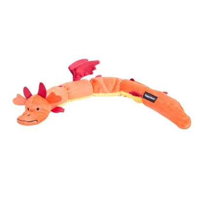 Zippy paws - czerwony smok - zabawka dla psa z piszczałkami - 68 cm