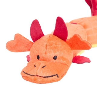 Zippy paws - czerwony smok - zabawka dla psa z piszczałkami - 68 cm
