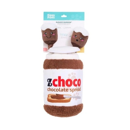 ZippyPaws – Bungee Burrow – Chocolate Spread Jar 21 cm – interaktywna zabawka węchowa dla psa