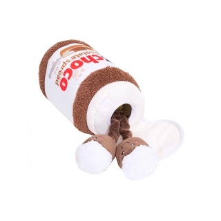 ZippyPaws – Bungee Burrow – Chocolate Spread Jar 21 cm – interaktywna zabawka węchowa dla psa
