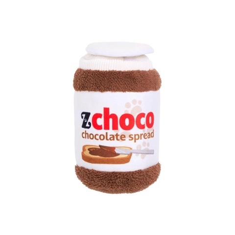 ZippyPaws – Bungee Burrow – Chocolate Spread Jar 21 cm – interaktywna zabawka węchowa dla psa