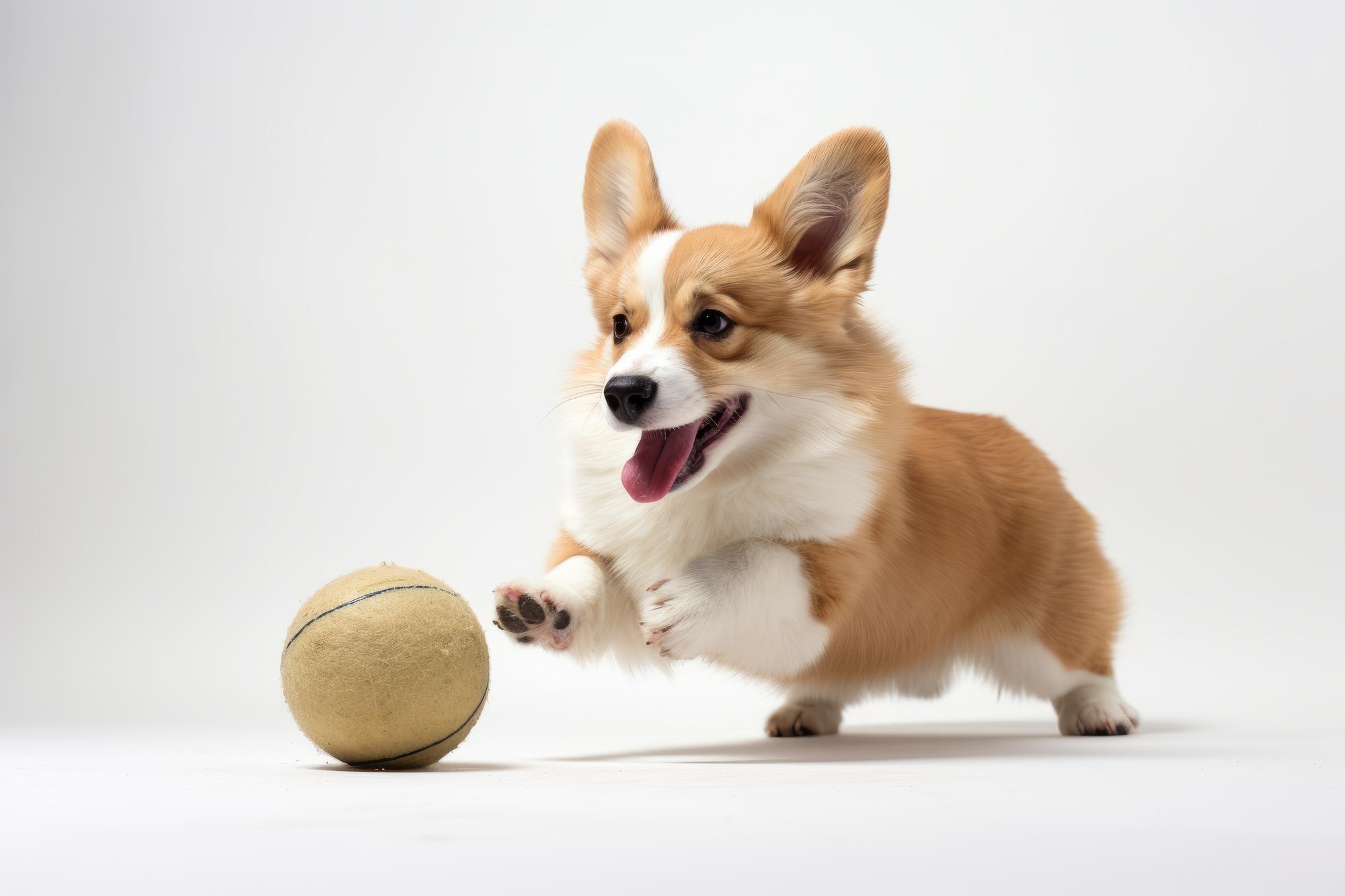Pies  z piłką