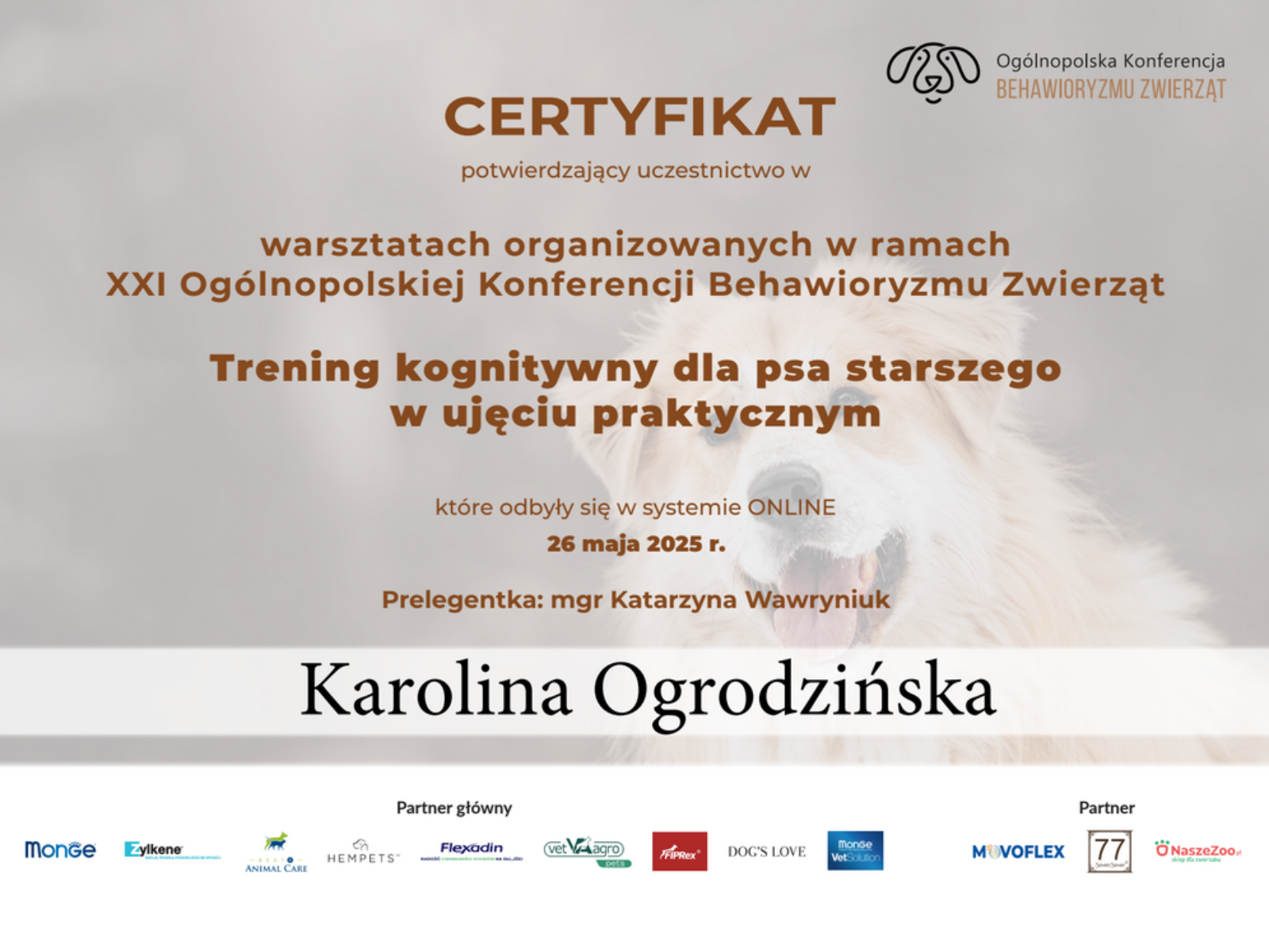 Certyfikat Psie Dobre